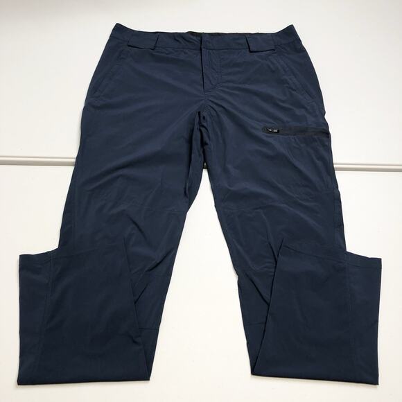 Lululemon Men’s Track Hiking Pants Navy Blue Belt Loops Size 38 Leg Pocket - Picture 1 of 9